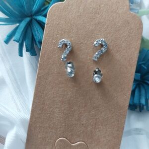 Sparkling Silver Crystal Stud Earrings